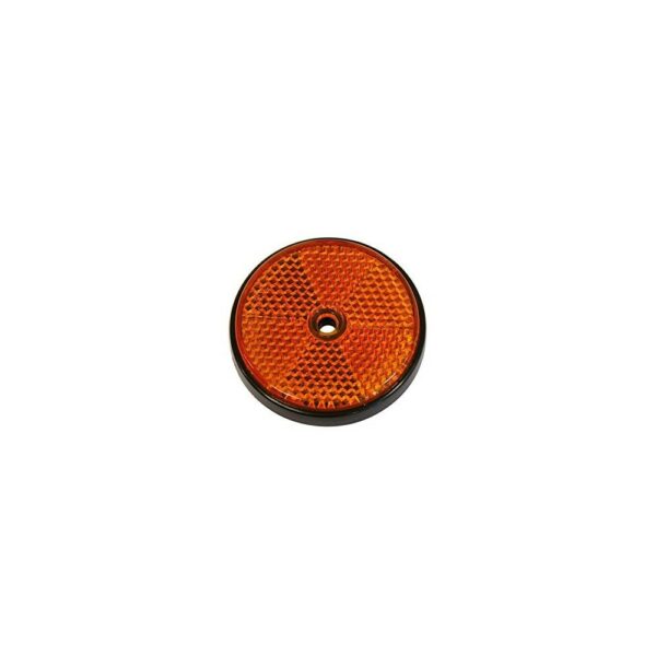 Catadioptrico ambar diametro 60mm con adhesivo